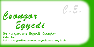 csongor egyedi business card